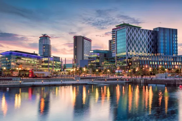 Manchester skyline for compatible members in the UK