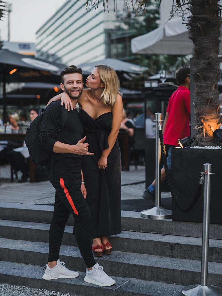 Well dressed UK dating members meeting in a premium lounge